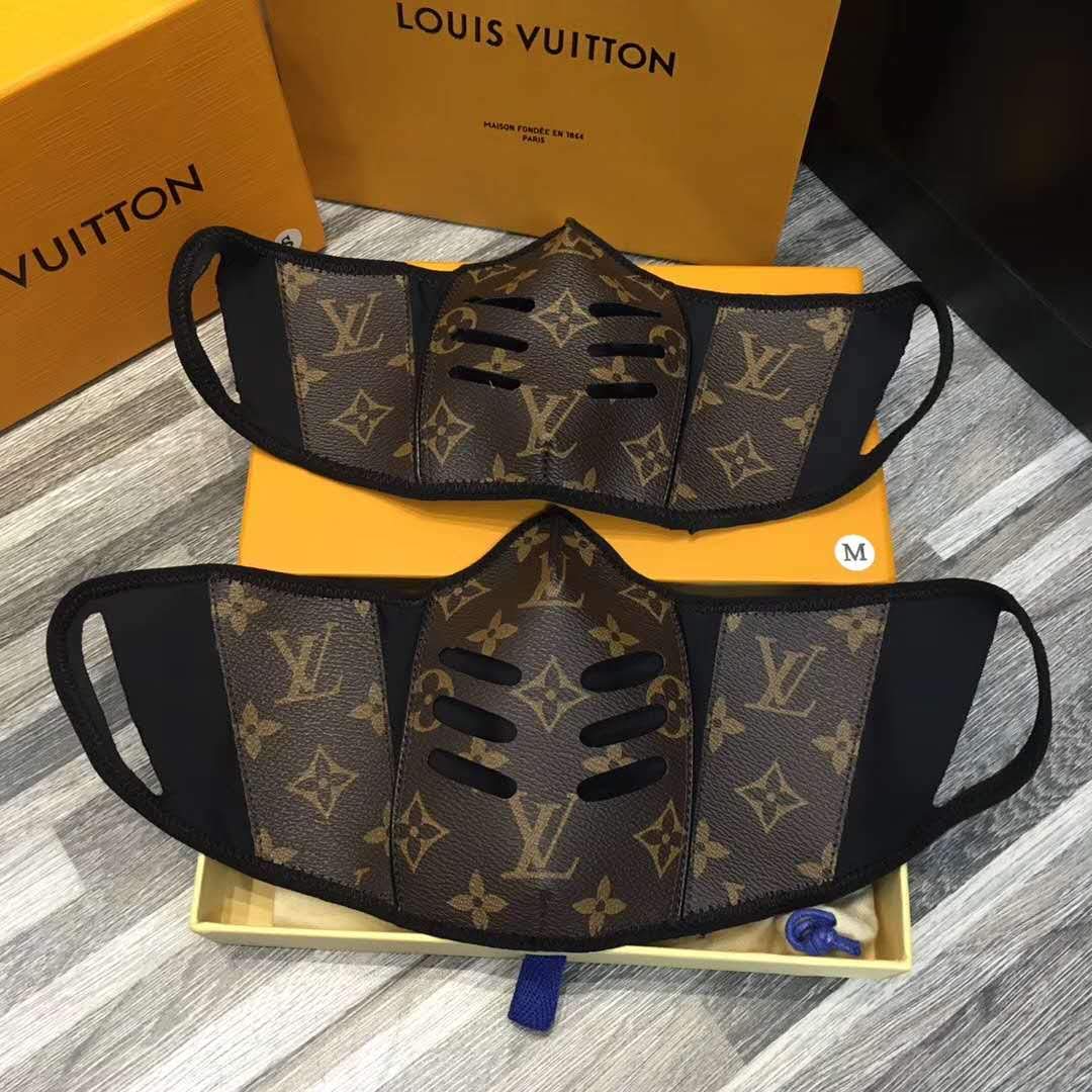 Custom Louis Vuitton Leather Face Mask